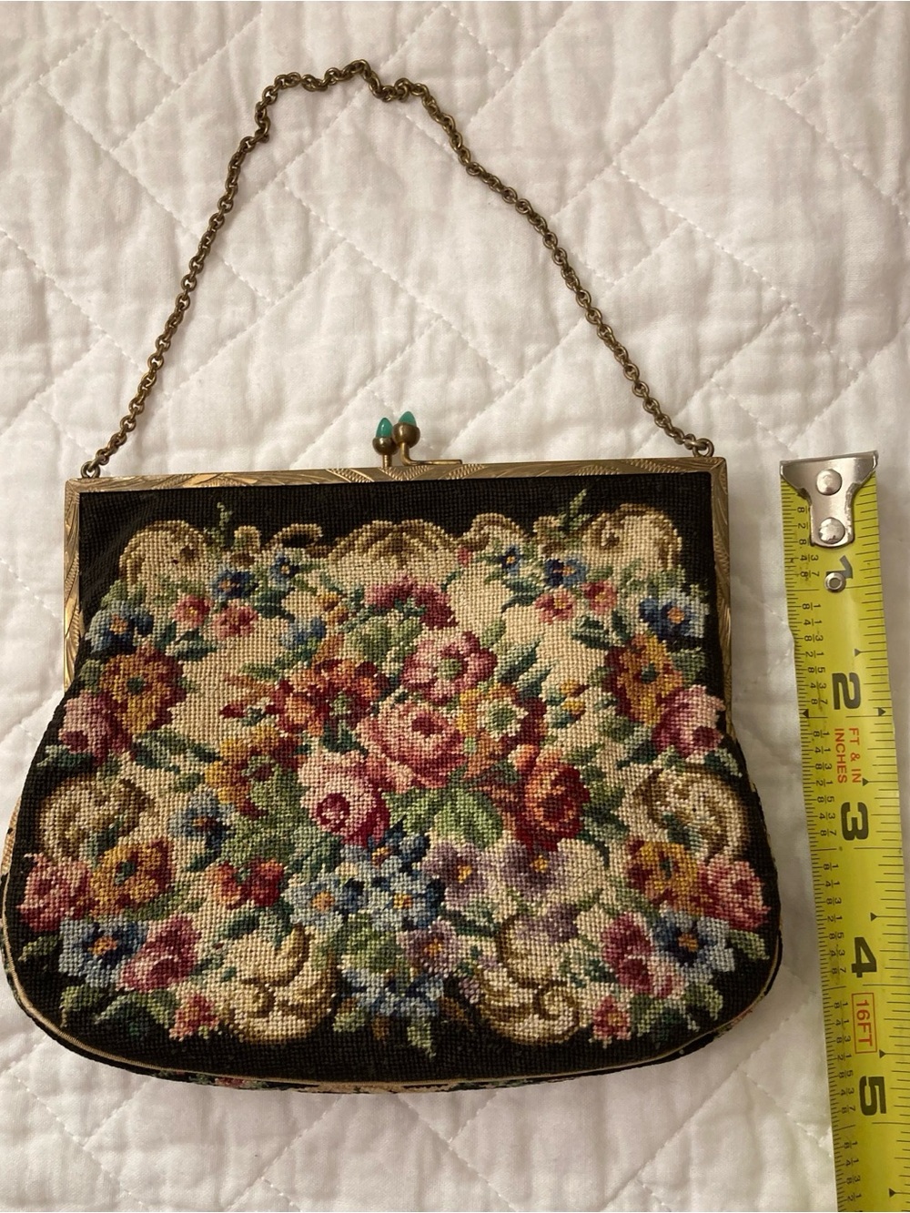 Antique Petit Point Evening Purse/Bag